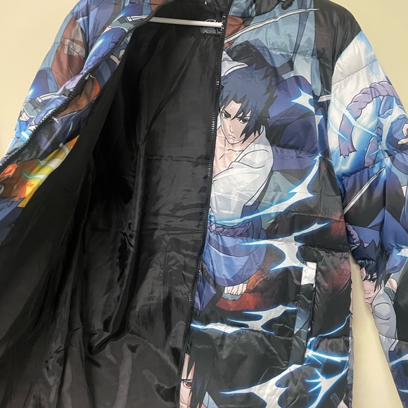 Naruto Sasuke printed puffer jacket - Picture 5 of 7